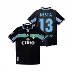 Camisola SS Lazio NESTA 13 Retro Homem Equipamento Segundo 1998 1999 Manga Curta